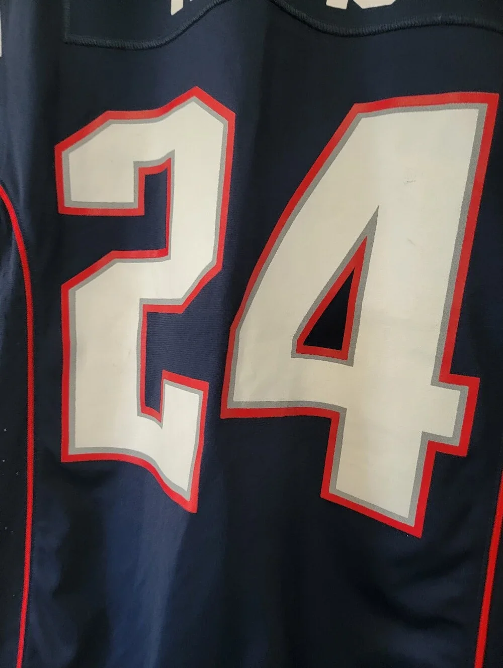 Nike New England Patriots Revis #24 Navy Football Jersey